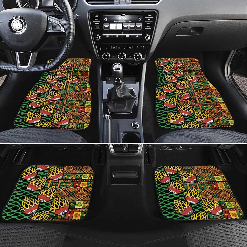 African Tribal Geometric Mixed Kanga Pattern Car Mats LT9 - Wonder Print Shop