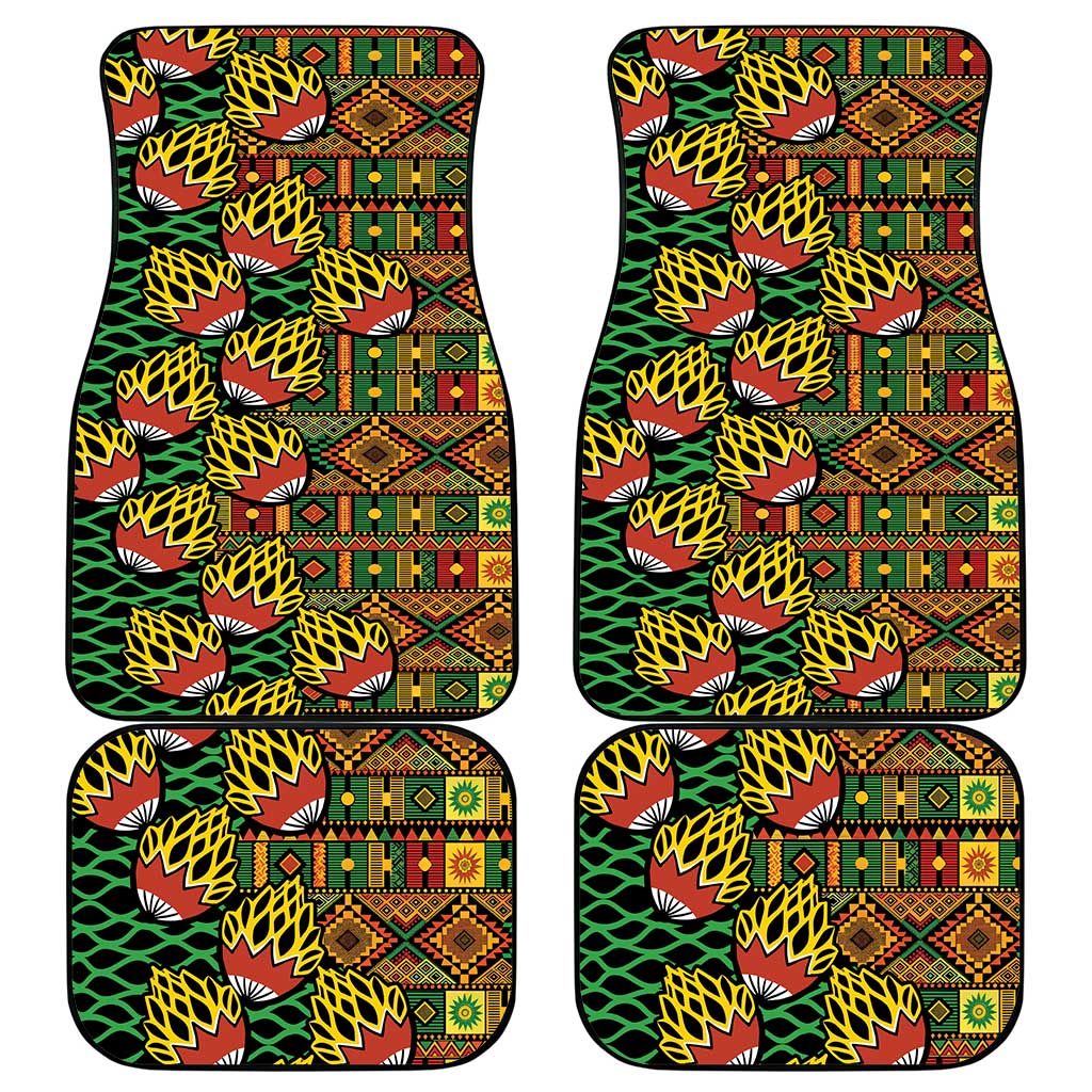 African Tribal Geometric Mixed Kanga Pattern Car Mats LT9 - Wonder Print Shop
