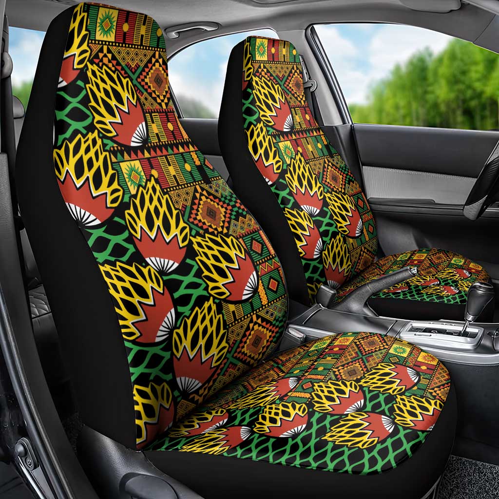 African Tribal Geometric Mixed Kanga Pattern Car Seat Cover LT9 - Wonder Print Shop