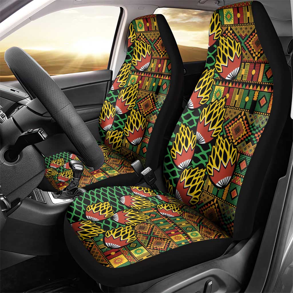 African Tribal Geometric Mixed Kanga Pattern Car Seat Cover LT9 - Wonder Print Shop