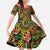 African Tribal Geometric Mixed Kanga Pattern Family Matching Summer Maxi Dress and Hawaiian Shirt - Wonder Print Shop