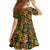 African Tribal Geometric Mixed Kanga Pattern Family Matching Summer Maxi Dress and Hawaiian Shirt - Wonder Print Shop