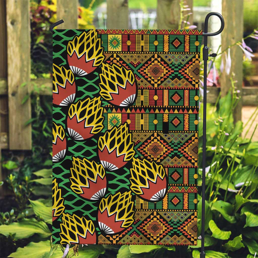 African Tribal Geometric Mixed Kanga Pattern Garden Flag - Wonder Print Shop