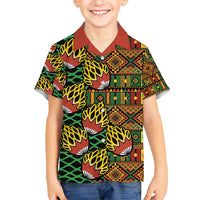 African Tribal Geometric Mixed Kanga Pattern Hawaiian Shirt - Wonder Print Shop