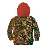 African Tribal Geometric Mixed Kanga Pattern Kid Hoodie - Wonder Print Shop