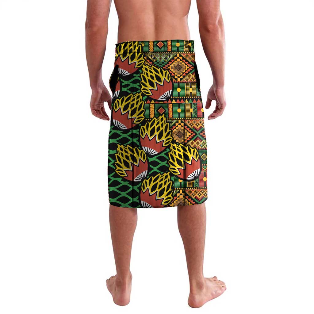 African Tribal Geometric Mixed Kanga Pattern Lavalava - Wonder Print Shop