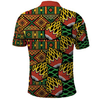 African Tribal Geometric Mixed Kanga Pattern Polo Shirt - Wonder Print Shop