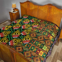 African Tribal Geometric Mixed Kanga Pattern Quilt - Wonder Print Shop