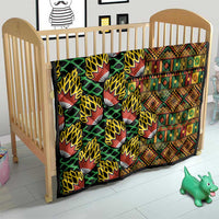 African Tribal Geometric Mixed Kanga Pattern Quilt - Wonder Print Shop
