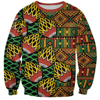 African Tribal Geometric Mixed Kanga Pattern Sweatshirt - Wonder Print Shop