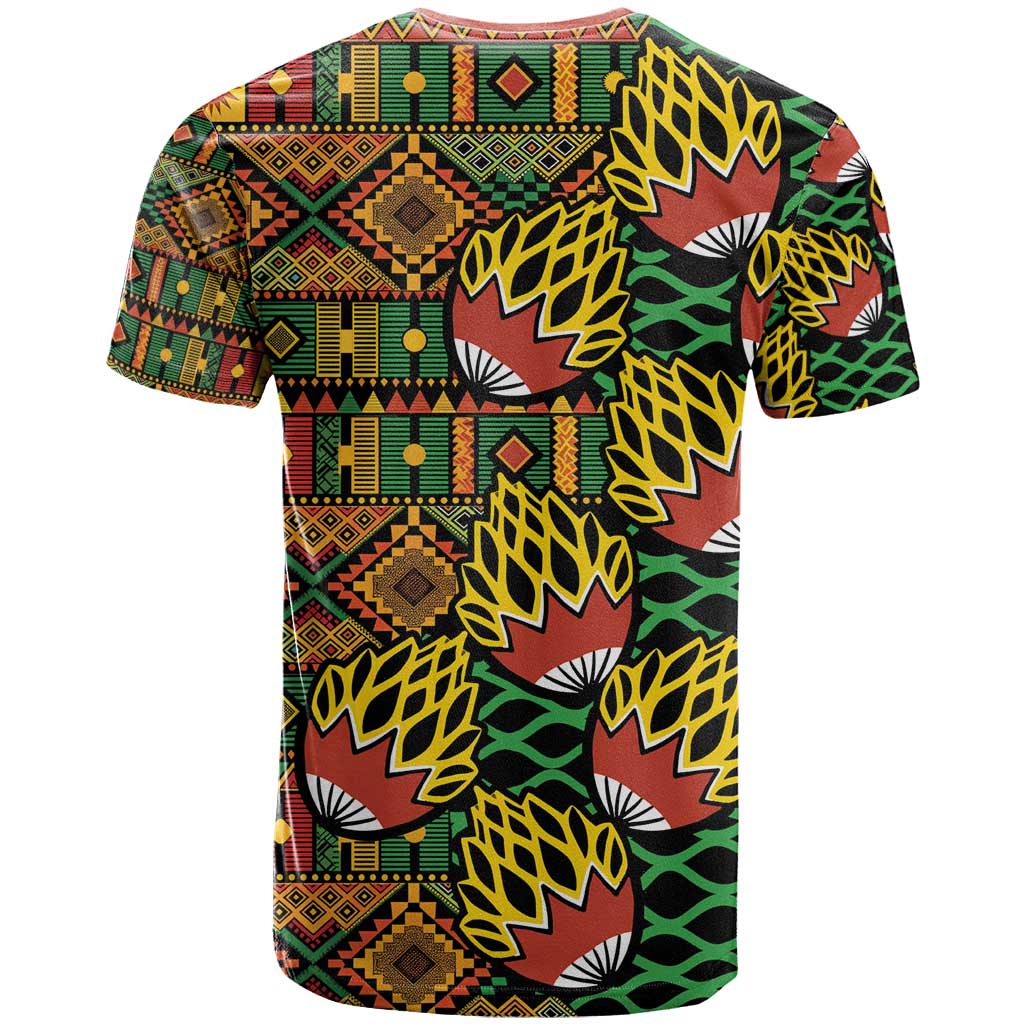 African Tribal Geometric Mixed Kanga Pattern T Shirt - Wonder Print Shop