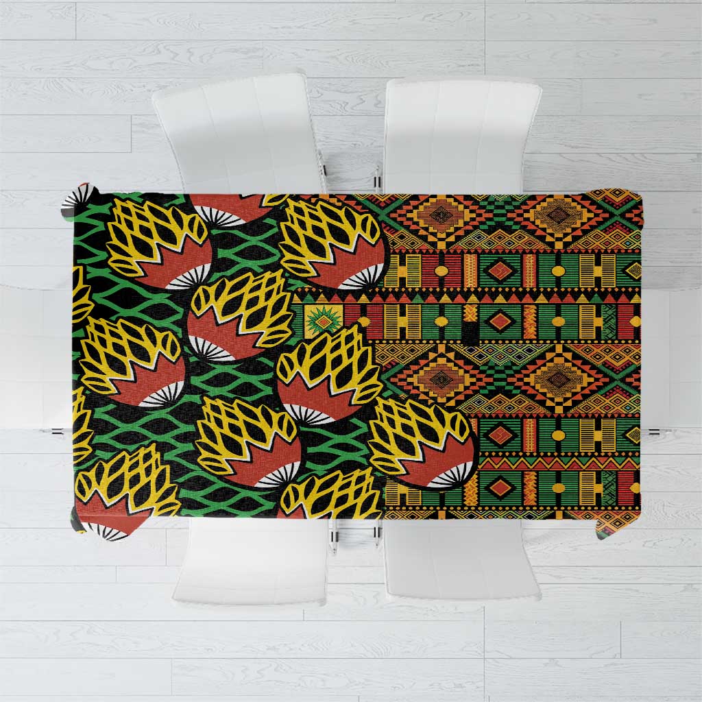 African Tribal Geometric Mixed Kanga Pattern Tablecloth - Wonder Print Shop