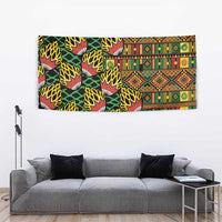 African Tribal Geometric Mixed Kanga Pattern Tapestry - Wonder Print Shop