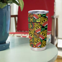 African Tribal Geometric Mixed Kanga Pattern Tumbler Cup - Wonder Print Shop