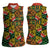 African Tribal Geometric Mixed Kanga Pattern Women Sleeveless Polo Shirt - Wonder Print Shop