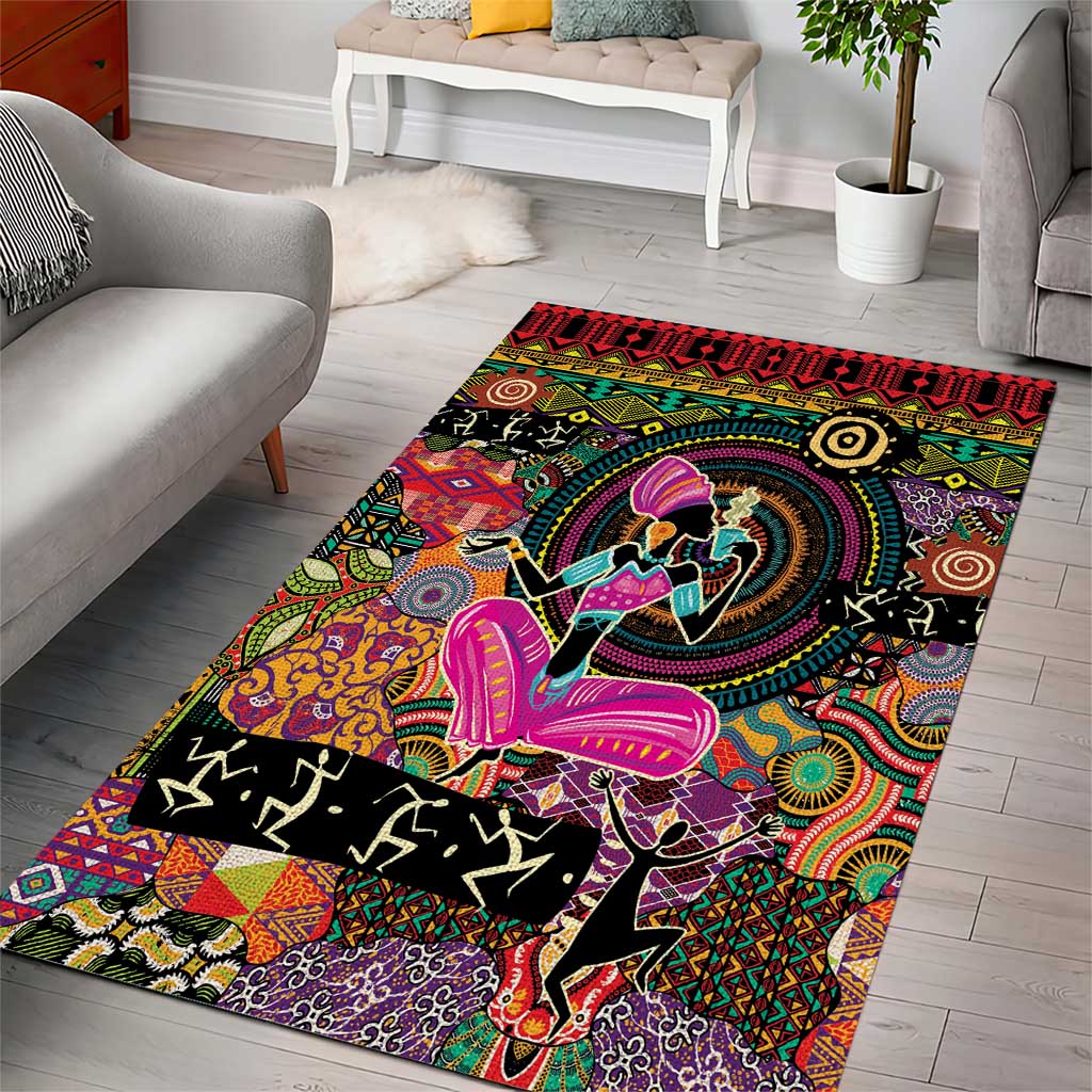 African Women Ethnic Motifs Area Rug LT9 - Wonder Print Shop