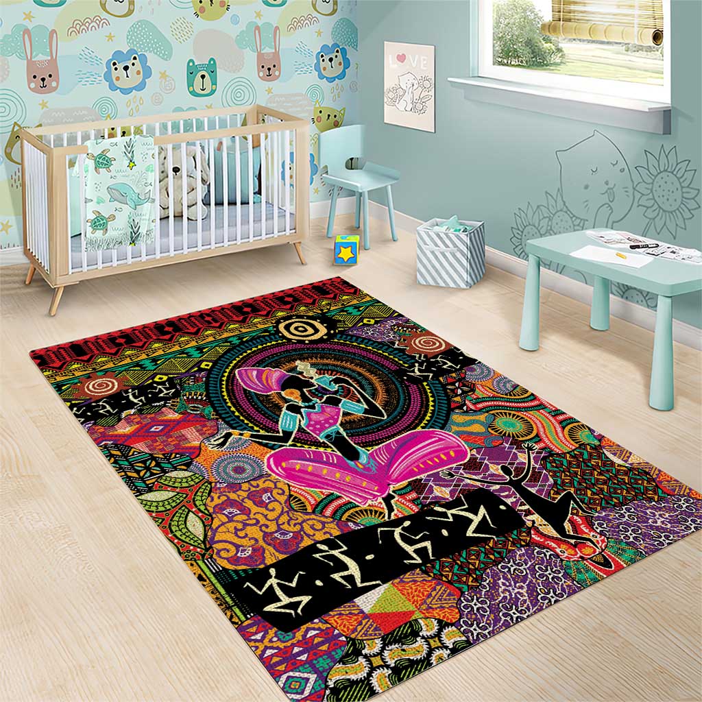 African Women Ethnic Motifs Area Rug LT9 - Wonder Print Shop