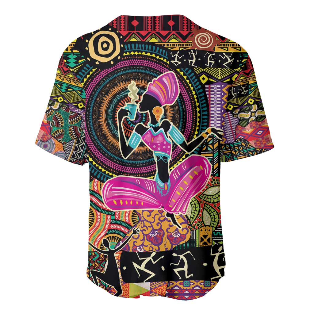 African Women Ethnic Motifs Baseball Jersey LT9 - Wonder Print Shop