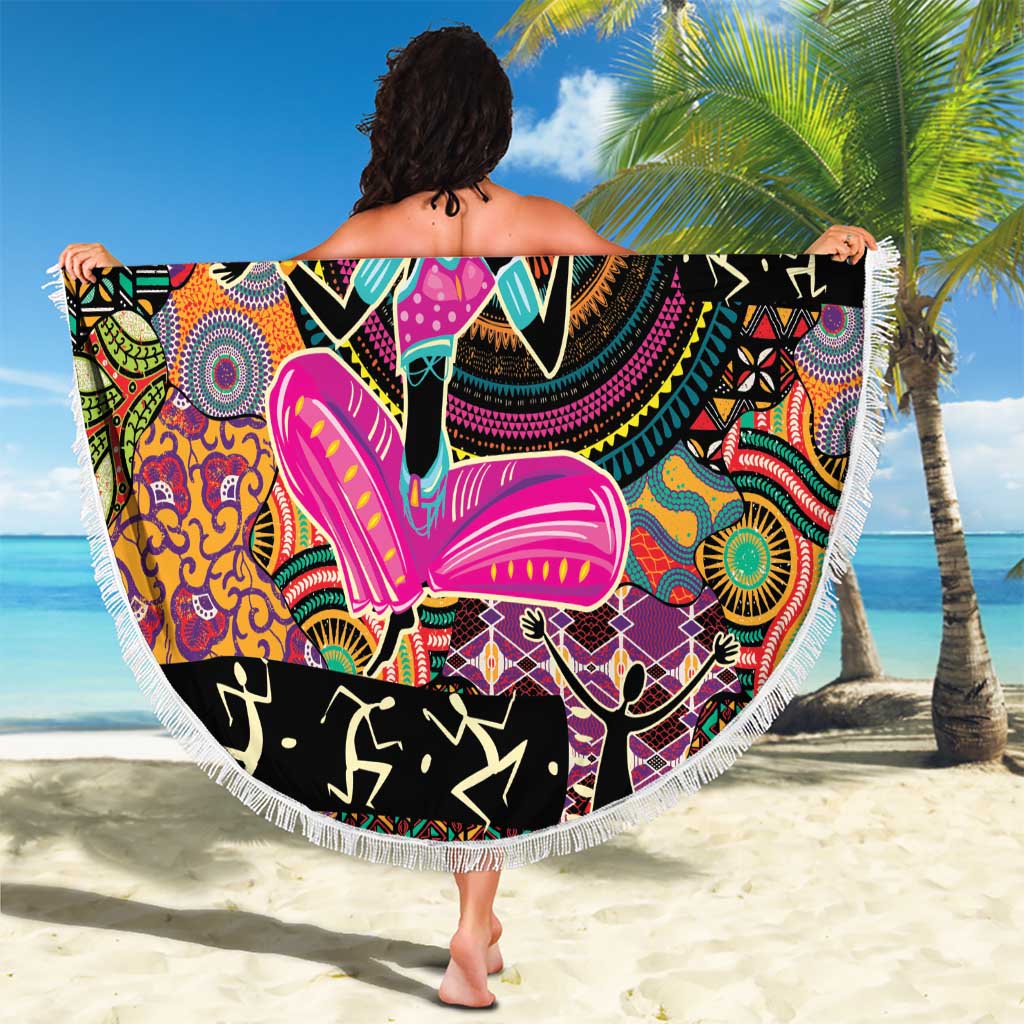 African Women Ethnic Motifs Beach Blanket LT9 - Wonder Print Shop