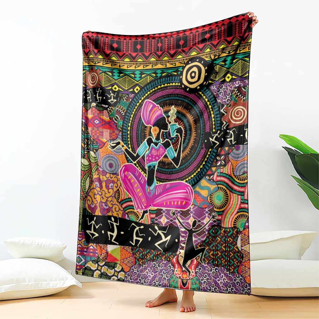 African Women Ethnic Motifs Blanket