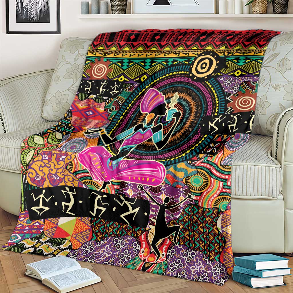 African Women Ethnic Motifs Blanket