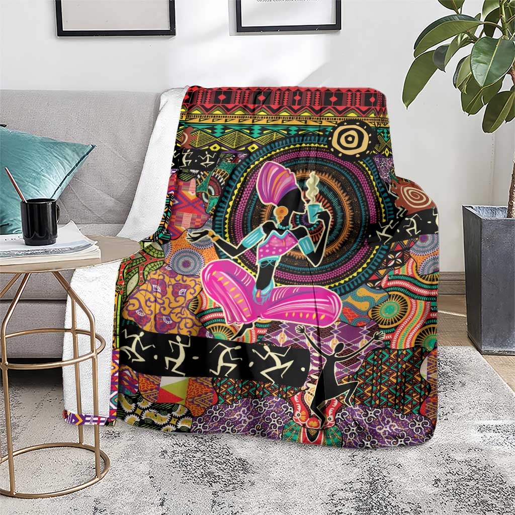African Women Ethnic Motifs Blanket