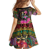 African Women Ethnic Motifs Family Matching Tank Maxi Dress and Hawaiian Shirt - Wonder Print Shop