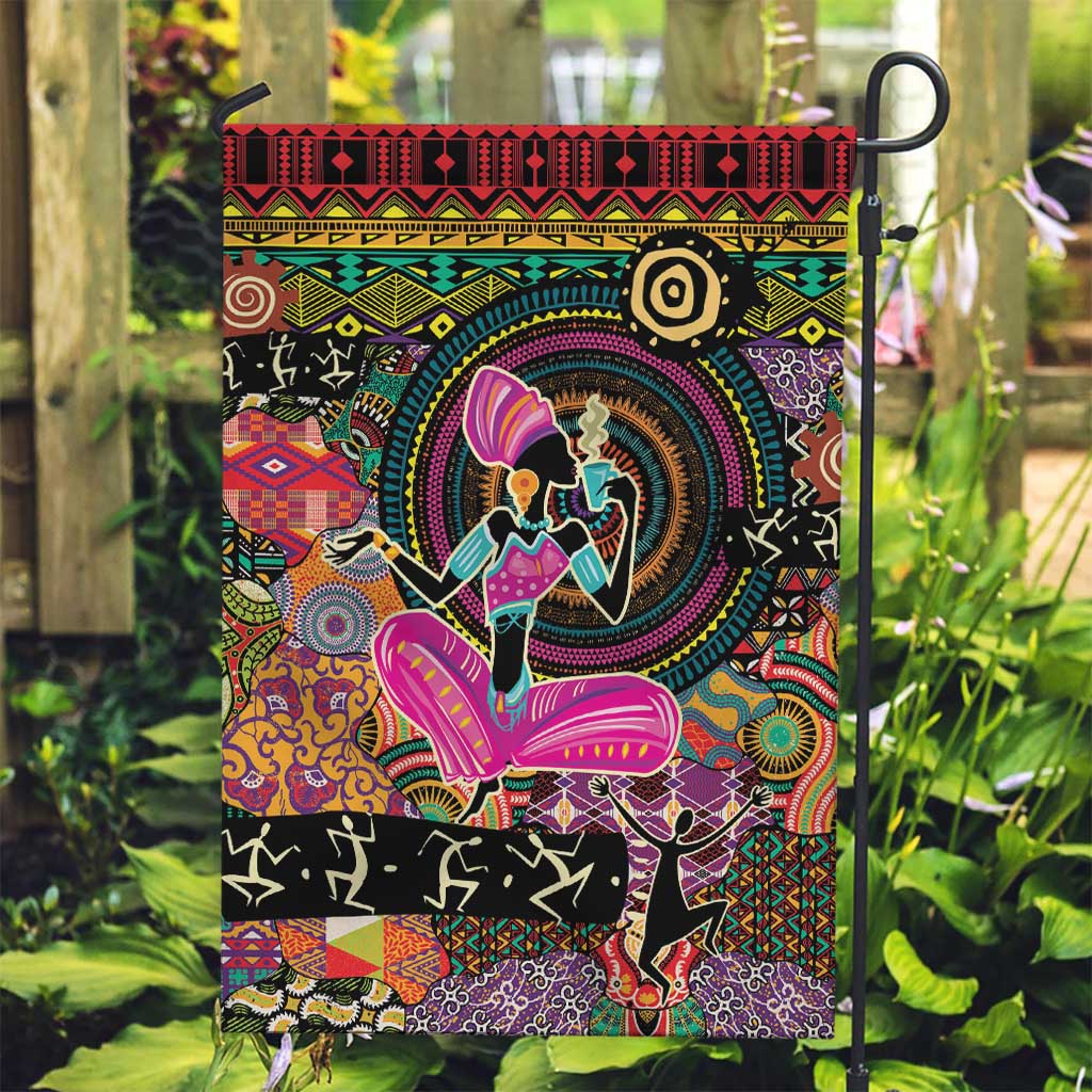 African Women Ethnic Motifs Garden Flag - Wonder Print Shop