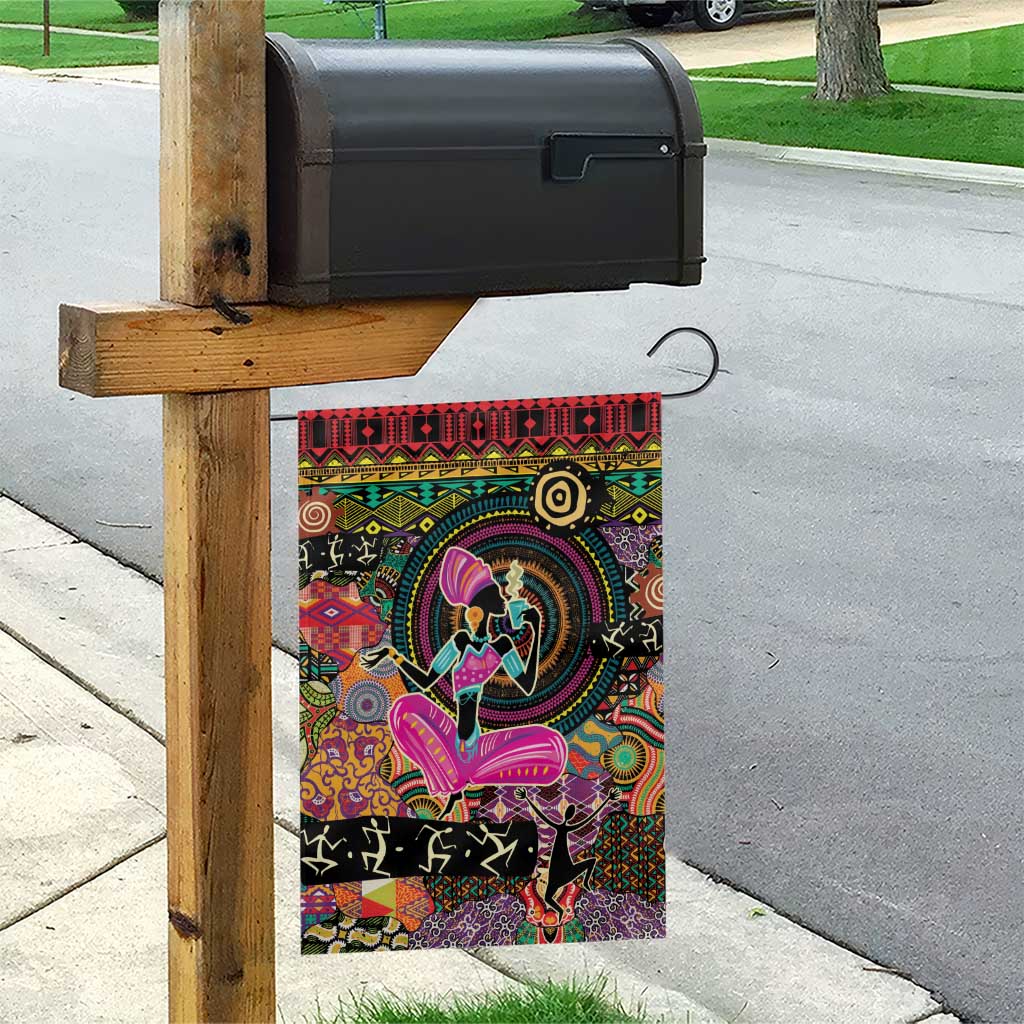 African Women Ethnic Motifs Garden Flag - Wonder Print Shop