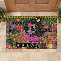 African Women Ethnic Motifs Rubber Doormat - Wonder Print Shop