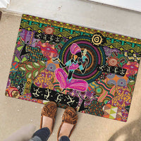 African Women Ethnic Motifs Rubber Doormat - Wonder Print Shop