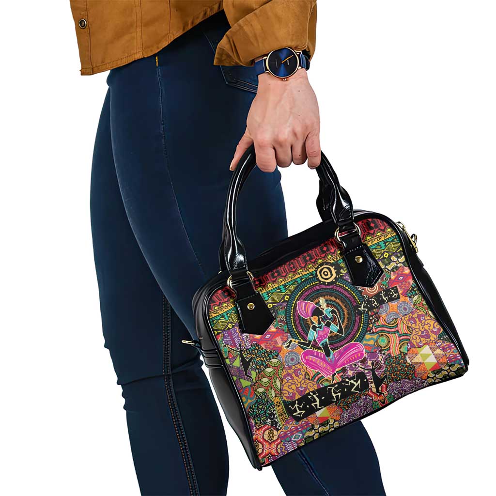 African Women Ethnic Motifs Shoulder Handbag - Wonder Print Shop