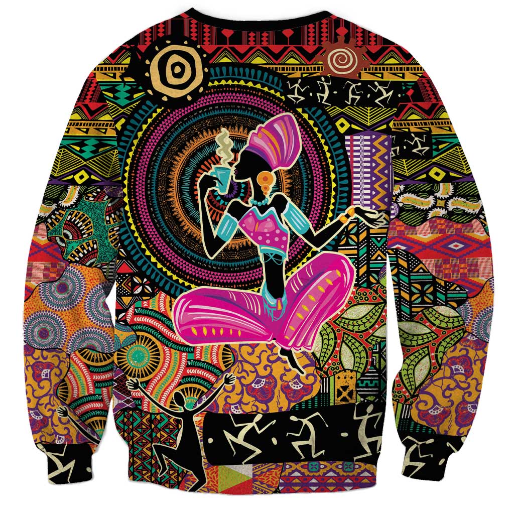 African Women Ethnic Motifs Sweatshirt - Wonder Print Shop