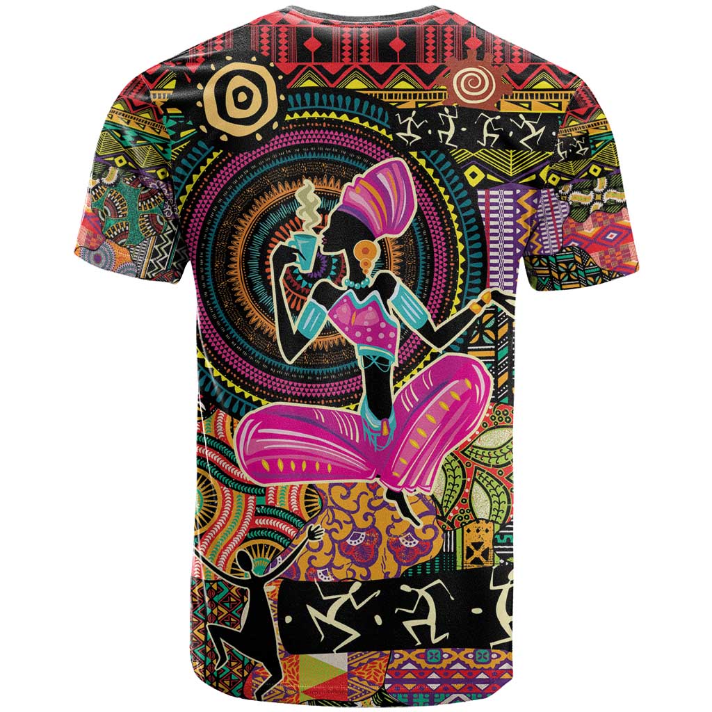 African Women Ethnic Motifs T Shirt - Wonder Print Shop