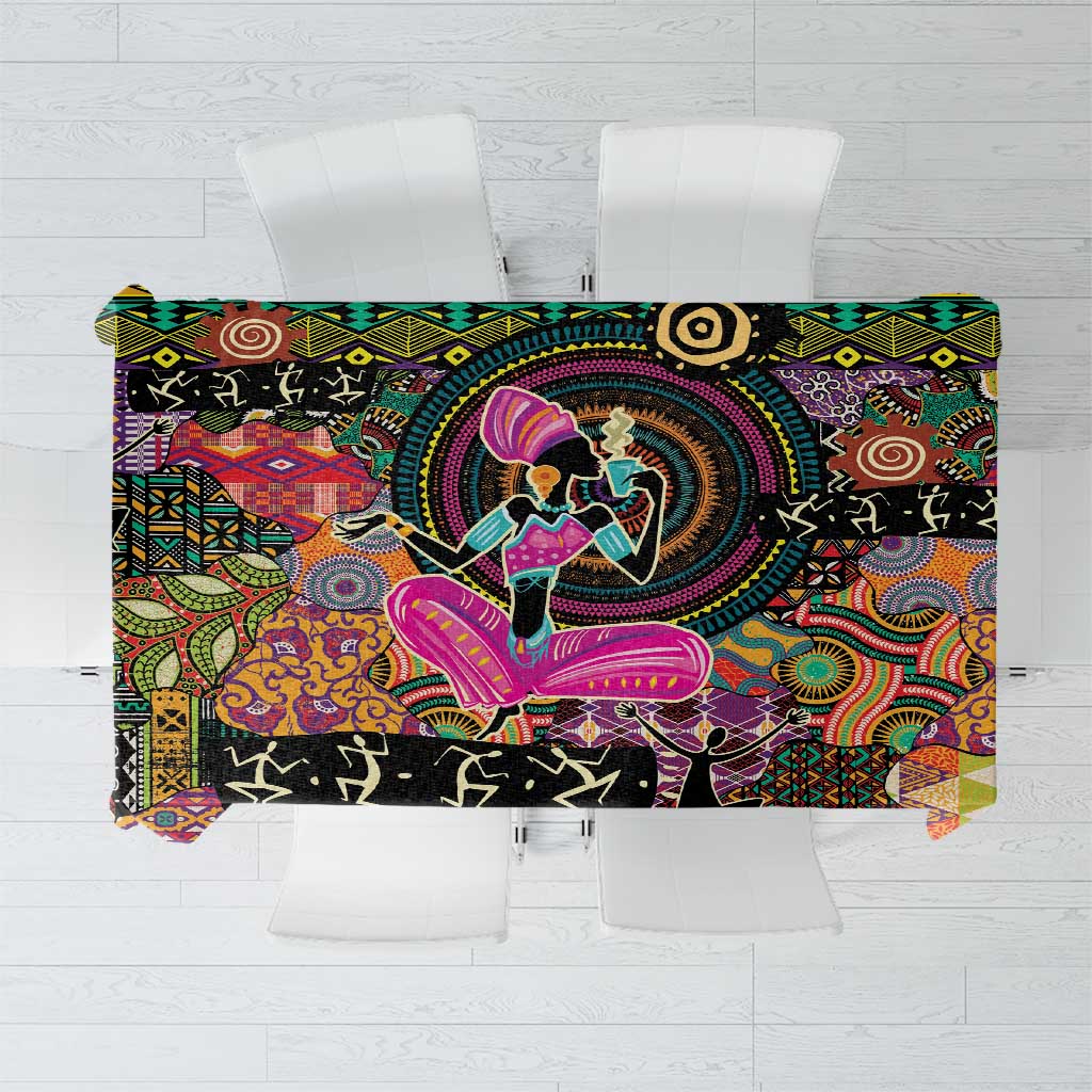 African Women Ethnic Motifs Tablecloth - Wonder Print Shop