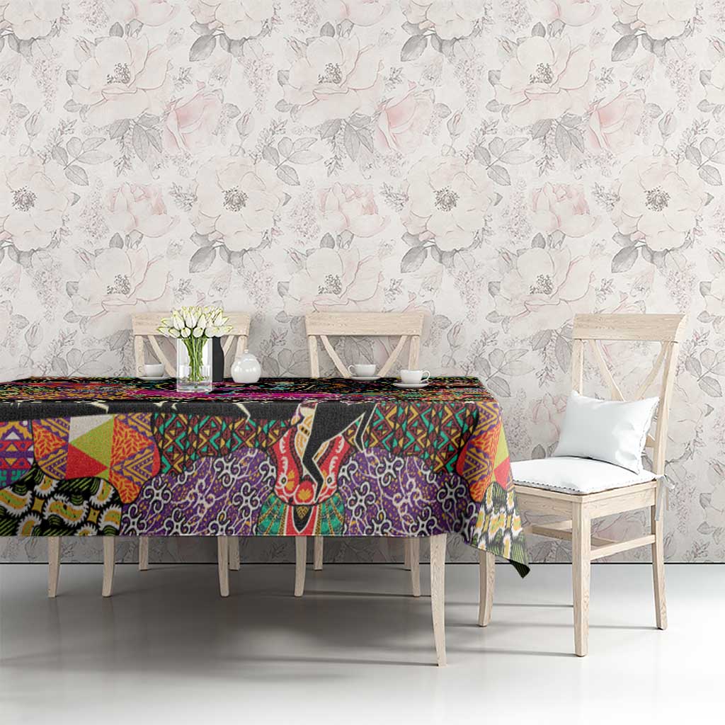 African Women Ethnic Motifs Tablecloth - Wonder Print Shop