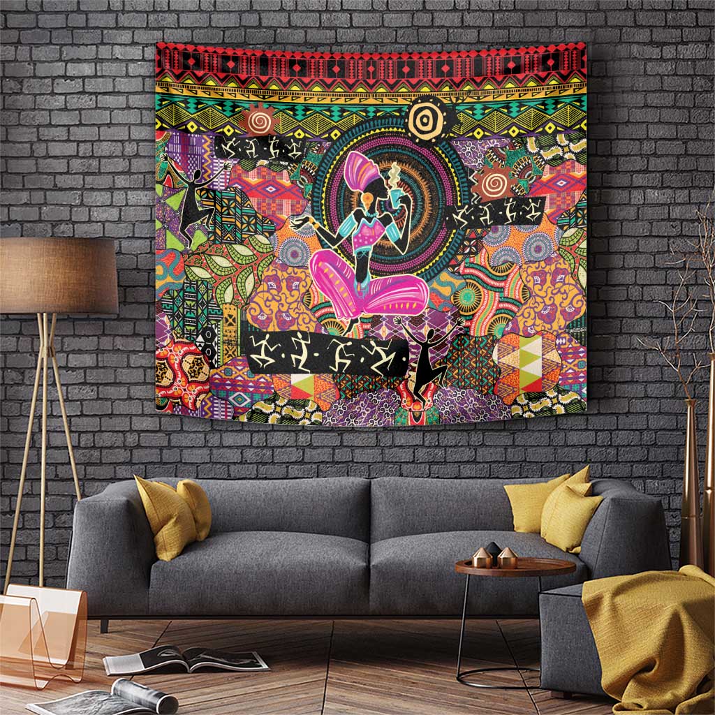 African Women Ethnic Motifs Tapestry - Wonder Print Shop