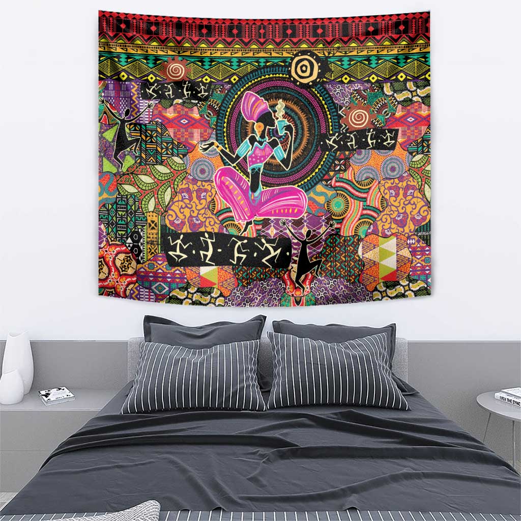 African Women Ethnic Motifs Tapestry - Wonder Print Shop