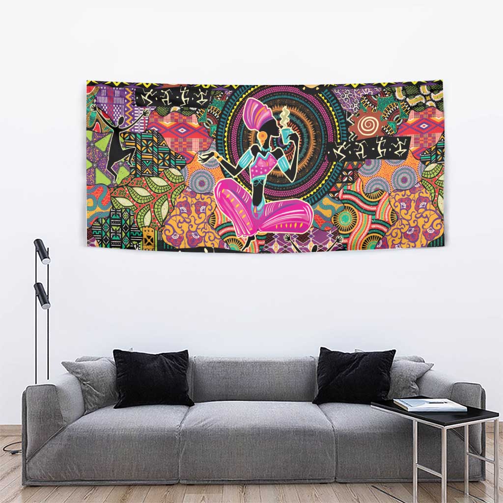 African Women Ethnic Motifs Tapestry - Wonder Print Shop