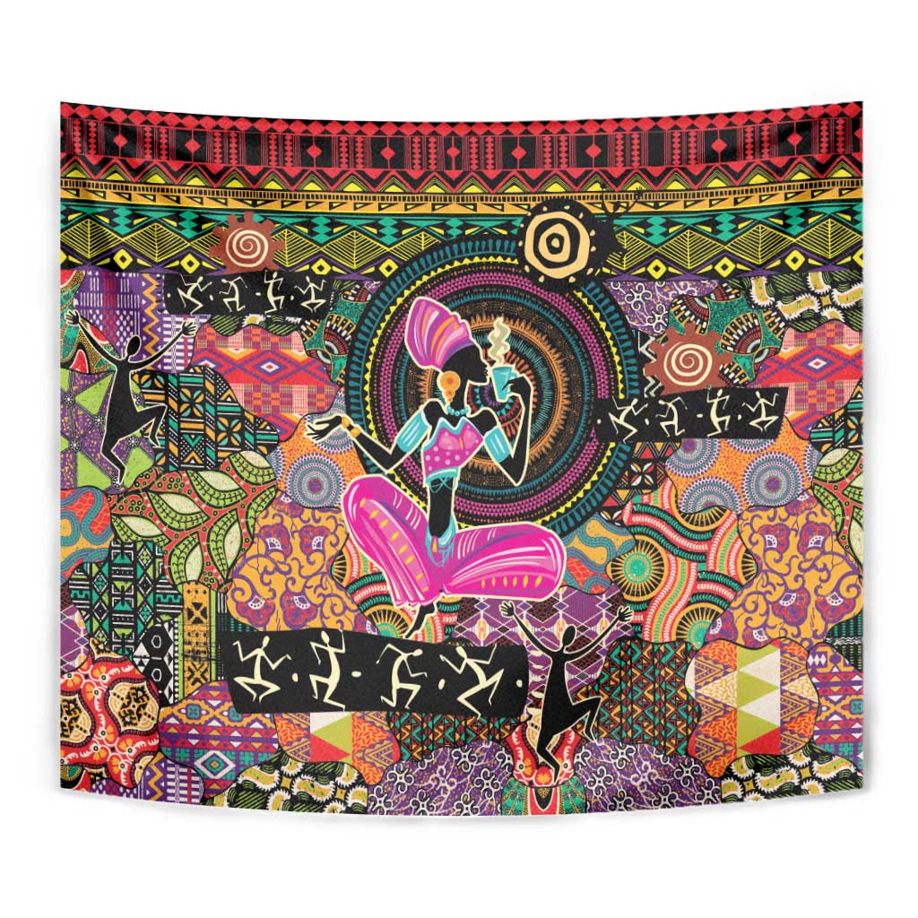 African Women Ethnic Motifs Tapestry - Wonder Print Shop