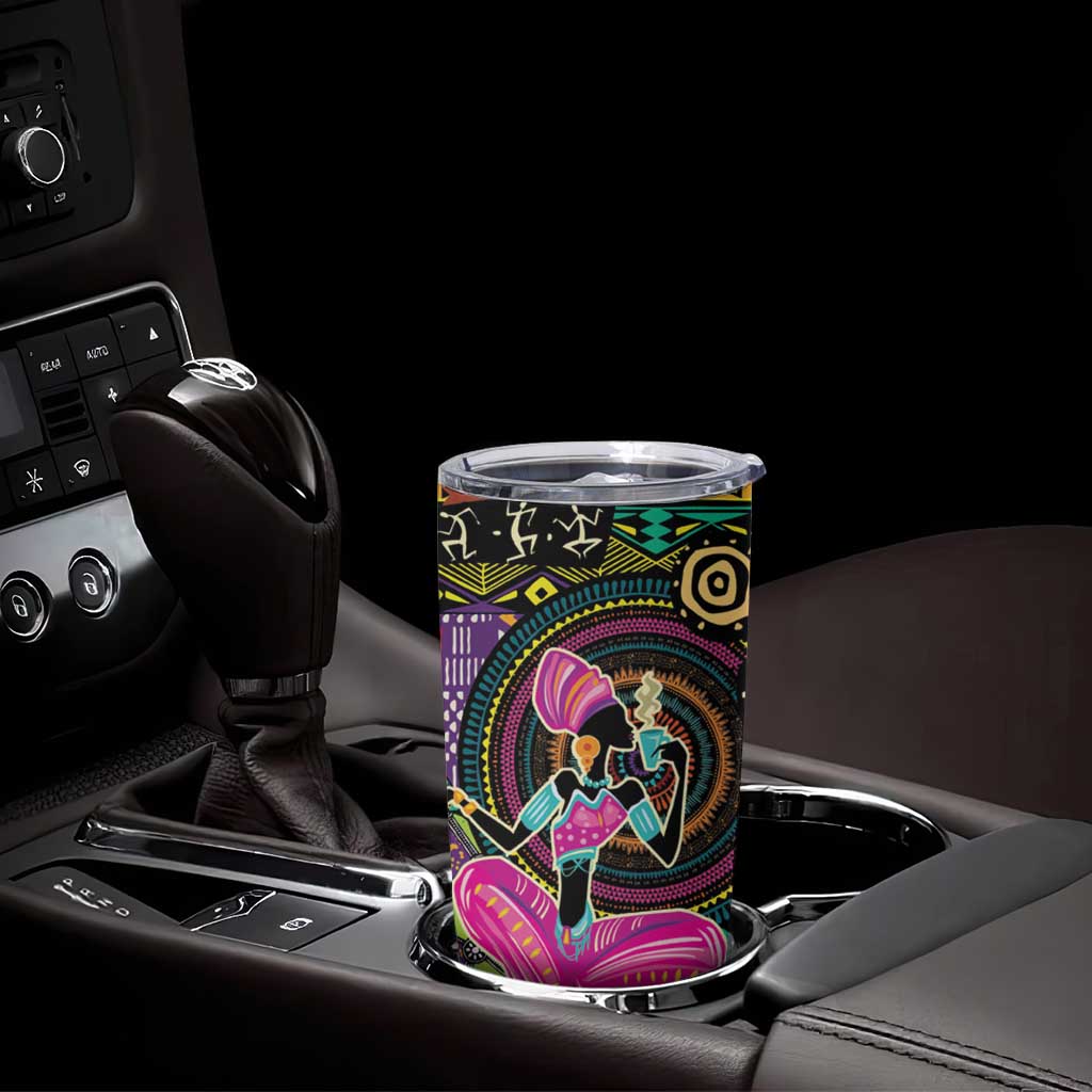 African Women Ethnic Motifs Tumbler Cup - Wonder Print Shop