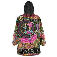 African Women Ethnic Motifs Wearable Blanket Hoodie - Wonder Print Shop