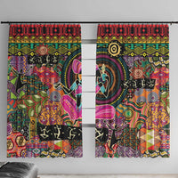 African Women Ethnic Motifs Window Curtain - Wonder Print Shop