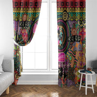 African Women Ethnic Motifs Window Curtain - Wonder Print Shop