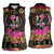 African Women Ethnic Motifs Women Sleeveless Polo Shirt - Wonder Print Shop