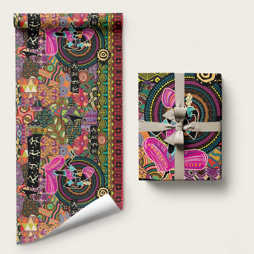 African Women Ethnic Motifs Wrapping Paper - Wonder Print Shop