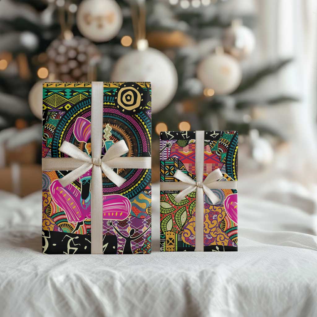 African Women Ethnic Motifs Wrapping Paper - Wonder Print Shop