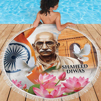 India Gandhi Martyr's Day Beach Blanket Shaheed Diwas Ashoka Chakra LT9 - Wonder Print Shop