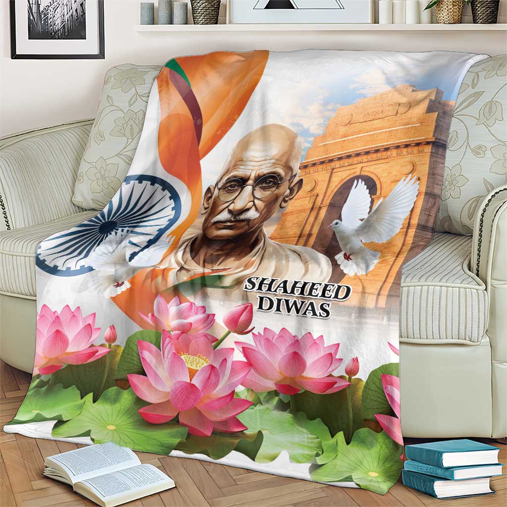 India Gandhi Martyr's Day Blanket Shaheed Diwas Ashoka Chakra
