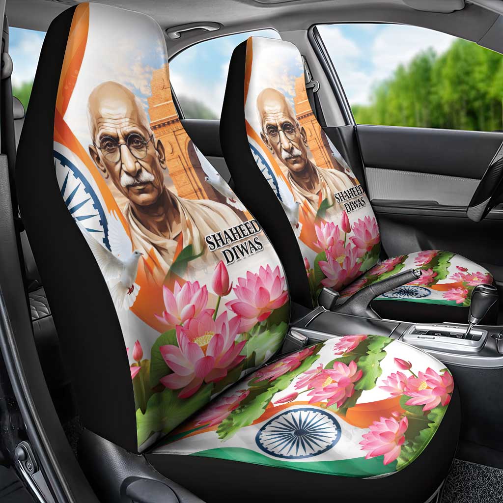 India Gandhi Martyr's Day Car Seat Cover Shaheed Diwas Ashoka Chakra LT9 - Wonder Print Shop